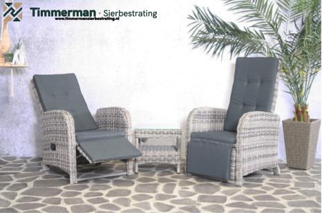 Tuinset Birmingham, wicker, Verstelbare stoelen, nog 1 set!, Tuin en Terras, Tegels en Klinkers, Nieuw, Overige typen, Overige materialen