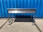 RVS mobiele brede werktafel + 3 lades + inleg elementen, Huis en Inrichting, Keuken | Keukenelementen, Ophalen, Gebruikt, Minder dan 100 cm