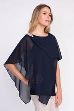 Ribkoff luxe top zwart chiffon met strass detail maat 38, Maat 38/40 (M), Verzenden, Zwart, Joseph Ribkoff