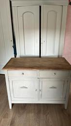 Brocante kastje taupe/hout, Kast, Minder dan 50 cm, Ophalen, Minder dan 90 cm