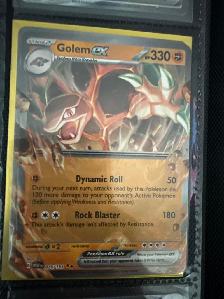 Golem ex - Zeldzame Pokémonkaart, Ophalen of Verzenden, Gebruikt, Losse kaart