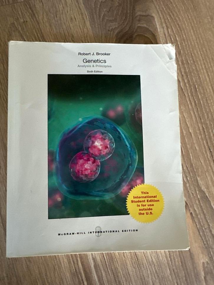 Genetics: Analysis & Principles - Robert J. Brooker, Boeken, Studieboeken en Cursussen, Gelezen, Overige niveaus, Beta, Ophalen of Verzenden
