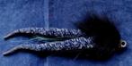 Zwarte dubbele Magnum Dragon Tail staart snoekstreamers, Ophalen, Nieuw, Complete set