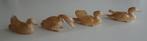 4 Vintage Eenden Beelden van Houtsnijwerk, Ophalen