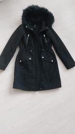 Zwarte dikke dames winterjas, Zwart, Ophalen of Verzenden, Maat 36 (S), Gedragen