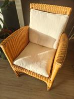 Rotan rieten lounge stoel / fauteuil, Ophalen, Minder dan 75 cm, Zo goed als nieuw, 50 tot 75 cm