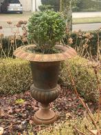 Prachtige zware ijzeren plantenvaas, Ophalen, Gebruikt