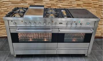 Luxe Fornuis Boretti 150 cm RVS GASOVEN Coupe de Feu