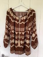 Blouse “african look”, Ophalen of Verzenden, Zo goed als nieuw, Maat 38/40 (M), Bruin