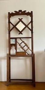 Vintage eikenhouten Porte-manteau staande kapstok, Ophalen, Gebruikt, Staande kapstok, 150 tot 200 cm