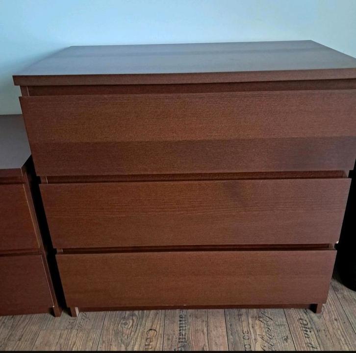 Ladekast + 2 nachtkastjes. Ikea Malm serie, Huis en Inrichting, Kasten | Ladekasten, Gebruikt, Minder dan 100 cm, 50 tot 100 cm