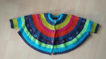 Kinderponcho Wol Regenboog Maat 86 beschikbaar voor biedingen