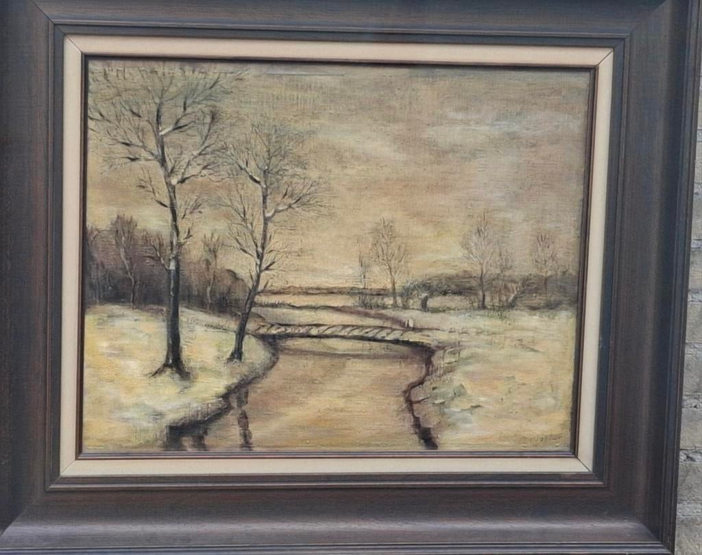 A. Vostermans (1902-1987), Winters Peel landschap.  81/69 cm, Ophalen