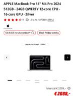 Apple Macbook Pro 14” M4 Pro 2024 - Nieuw in Doos, Computers en Software, Apple Macbooks, MacBook Pro, Overige groottes, 512 GB