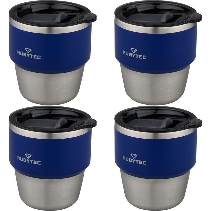 RUBYTEC SHIRA DAILYSHOT 0,175L DARK NAVY (4-PACK), Caravans en Kamperen, Kampeeraccessoires, Nieuw, Ophalen of Verzenden