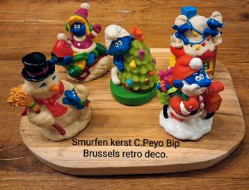 Retro Smurfen Kerstdecoratie vintage curiosa kerstspullen  beschikbaar voor biedingen