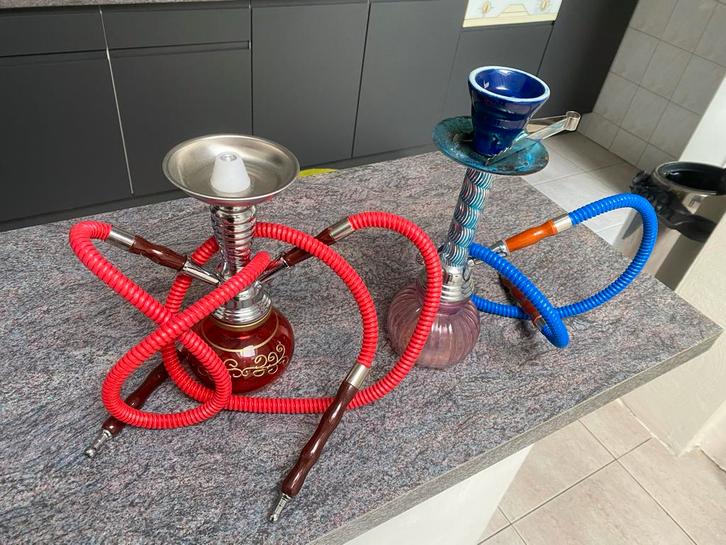 Twee Waterpijpen / Shisha's, Verzamelen, Overige Verzamelen, Gebruikt, Ophalen