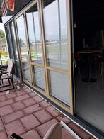 Houten Schuif / vouw pui   met Glas, Doe-het-zelf en Verbouw, Ophalen, Gebruikt, 225 cm of meer, Inclusief glas