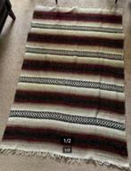 Vloerkleed, kleed, tapijt strepen bordeaux, zwart, beige wit, Huis en Inrichting, Stoffering | Tapijten en Kleden, 100 tot 150 cm