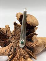 Zilveren hanger met smaragd door edelsmid gemaakt, Sieraden, Tassen en Uiterlijk, Kettinghangers, Overige voorstellingen, Nieuw