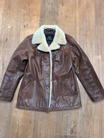 Pall Mall leren jas met lamswollen kraag - Dames XL, Kleding | Heren, Jassen | Winter, Bruin, Overige maten, Ophalen of Verzenden