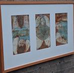 Drieluik. Voluptuous ladies. Karin Templin-Glees ?  79/46 cm, Antiek en Kunst, Ophalen