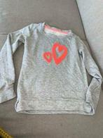 Hema trui sweater 146 152 grijs grijze fluor roze, Verzenden, Zo goed als nieuw, Meisje, Trui of Vest