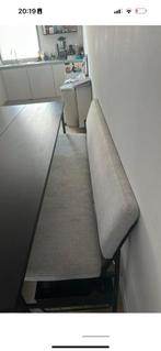 Zwarte mooie tafel,  bank en 3 stoelen, Ophalen, Gebruikt, 200 cm of meer, 50 tot 100 cm