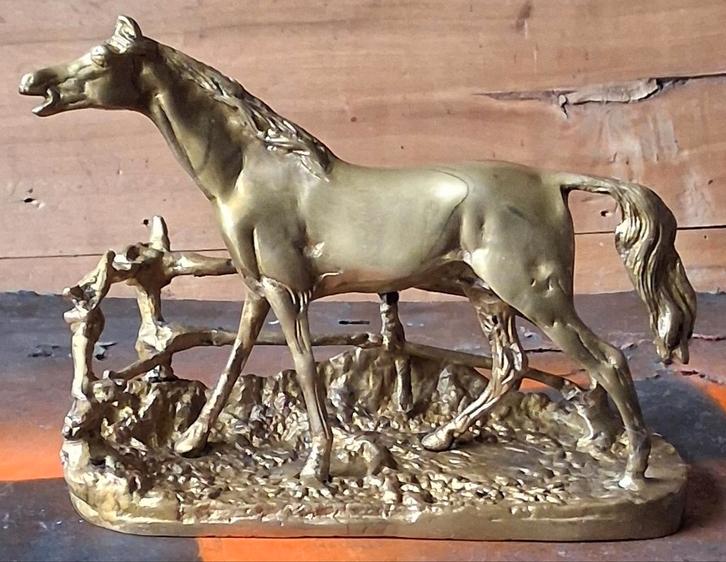 Pierre-Jules Mène (1810-1879), Cheval à la barrière., Antiek en Kunst, Antiek | Koper en Brons, Brons, Ophalen