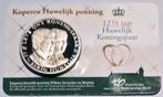 Huwelijkspenning Willem-Alexander en Máxima, Postzegels en Munten, Penningen en Medailles, Ophalen of Verzenden, Zilver, Nederland