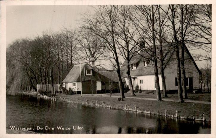 Wassenaar- De Drie Weize Uilen, Verzamelen, Ansichtkaarten | Nederland, Gelopen, Zuid-Holland, Voor 1920, Ophalen of Verzenden