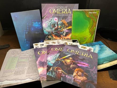 Legends of Omeria Kickstarter set, Hobby en Vrije tijd, Gezelschapsspellen | Bordspellen, Zo goed als nieuw, Een of twee spelers