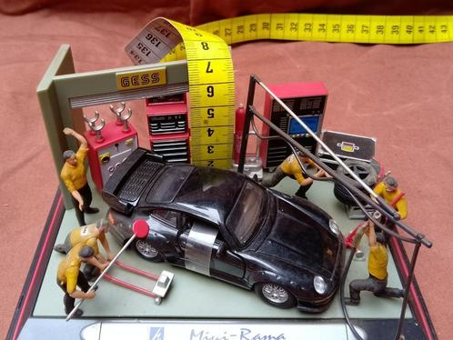 Porsche werkplaats mini rama 1:43, schaal0, Hobby en Vrije tijd, Modelauto's | 1:43, Gebruikt, Auto, Overige merken, Ophalen of Verzenden