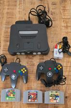 Nintendo 64 compleet met 3 spellen, Ophalen of Verzenden, Zo goed als nieuw, Met 2 controllers