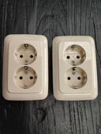 Bush Jaeger/inbouw wandcontactdoos/dubbel stopcontact, Ophalen of Verzenden, Gebruikt, Stopcontact