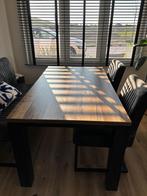 Houten eettafel, Huis en Inrichting, Tafels | Eettafels, Ophalen, 100 tot 150 cm, Zo goed als nieuw, Vijf personen of meer