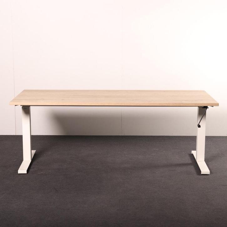 Slingerbureau Schaffenburg zit/zit 180x80cm NIEUW blad, Huis en Inrichting, Bureaus, Gebruikt, Bureau, In hoogte verstelbaar, Ophalen of Verzenden