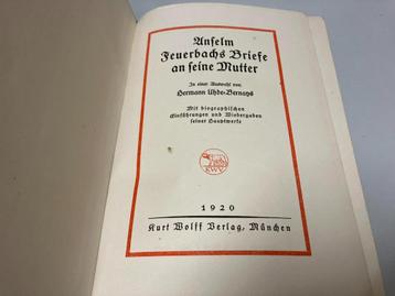 Anselm Feuerbachs Brief an seine Mutter 1920 beschikbaar voor biedingen