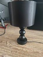 Zwarte tafellamp met bolvormige voet, Ophalen, Zo goed als nieuw, Stof, Minder dan 50 cm