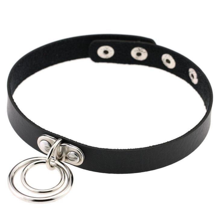 Leren choker (sexy halsband gothic collar leder leer), Sieraden, Tassen en Uiterlijk, Kettingen, Nieuw, Overige materialen, Overige kleuren