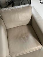 IKEA Crème Lederen Fauteuil en Banken, Huis en Inrichting, Fauteuils, Ophalen, Gebruikt, Leer, 75 tot 100 cm