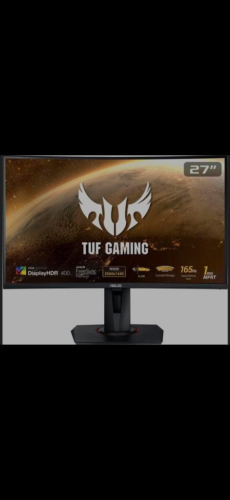 Gaming monitor 27 inch WQHD 165Hz Monitor, Computers en Software, Monitoren, Nieuw, 151 t/m 200 Hz, DisplayPort, HDMI, Gaming