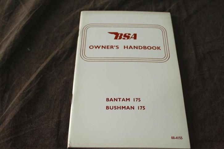 BSA Bantam 175 Bushman 1969 motorcycle instruction manual, Motoren, Handleidingen en Instructieboekjes, Overige merken, Ophalen of Verzenden