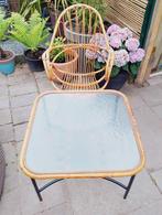 Vintage Rohe Noordwolde salontafel koffietafel stoel, Gebruikt, 100 tot 150 cm, Minder dan 50 cm, Rechthoekig