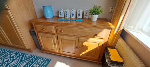 Eikenhouten Dressoir - Landelijke Stijl, Huis en Inrichting, Kasten | Dressoirs, Gebruikt, 100 tot 150 cm, 25 tot 50 cm, Met lade(s)