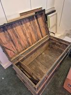 Oude houten dekenkist, Antiek en Kunst, Antiek | Woonaccessoires, Ophalen of Verzenden