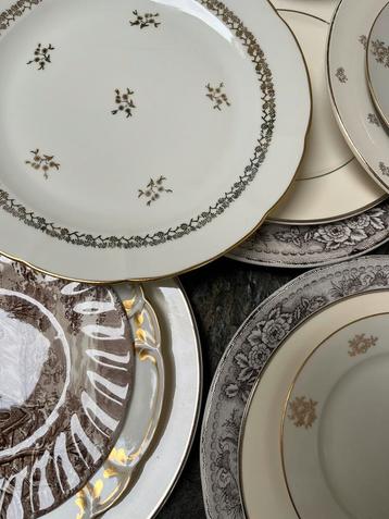 Uitgebreid 10 persoons mix match servies-room, goud, wit beschikbaar voor biedingen