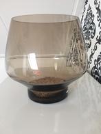Glazen vaas, bruin getint glas, Ophalen, Overige kleuren, Minder dan 50 cm, Glas