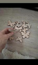 Houten vlinders 17 stuks, Ophalen of Verzenden, Nieuw, Bruin, Overige materialen