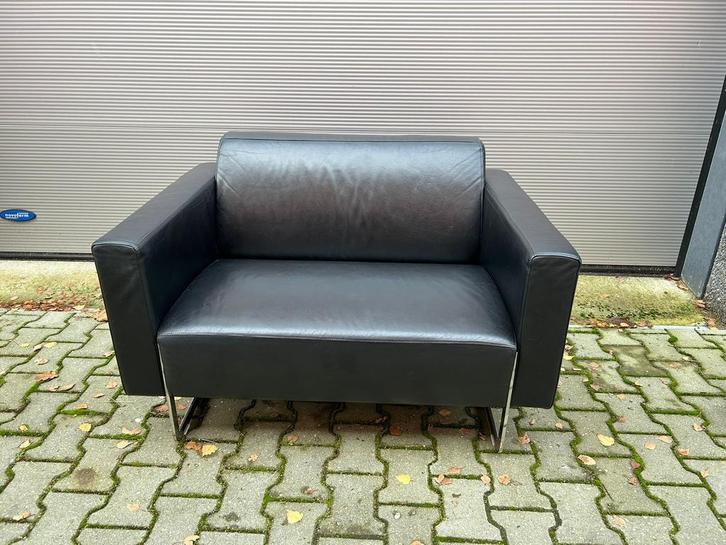 Artifort Mare Love seat model FC303, Huis en Inrichting, Fauteuils, Zo goed als nieuw, Hout, Kunststof, Leer, Metaal, Overige materialen